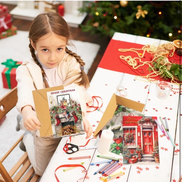 CHOLEMY 36 Christmas cards with envelopes 6 vintages styles 🌷 - Picture 10 of 10